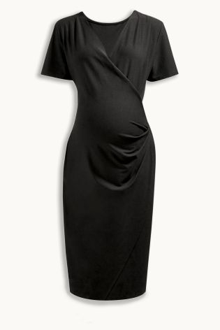 Black Drape Dress (Maternity)